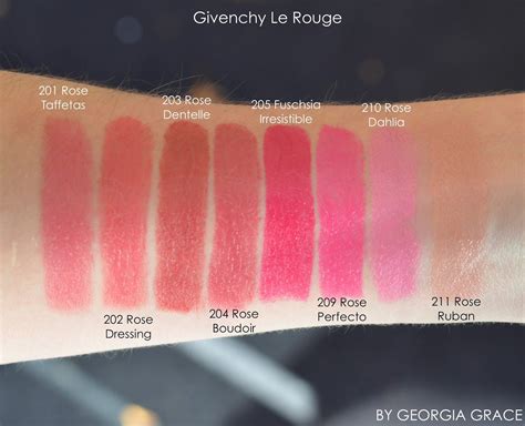 givenchy satin lipstick swatches|Givenchy Le Rouge • Lipstick Swatches .